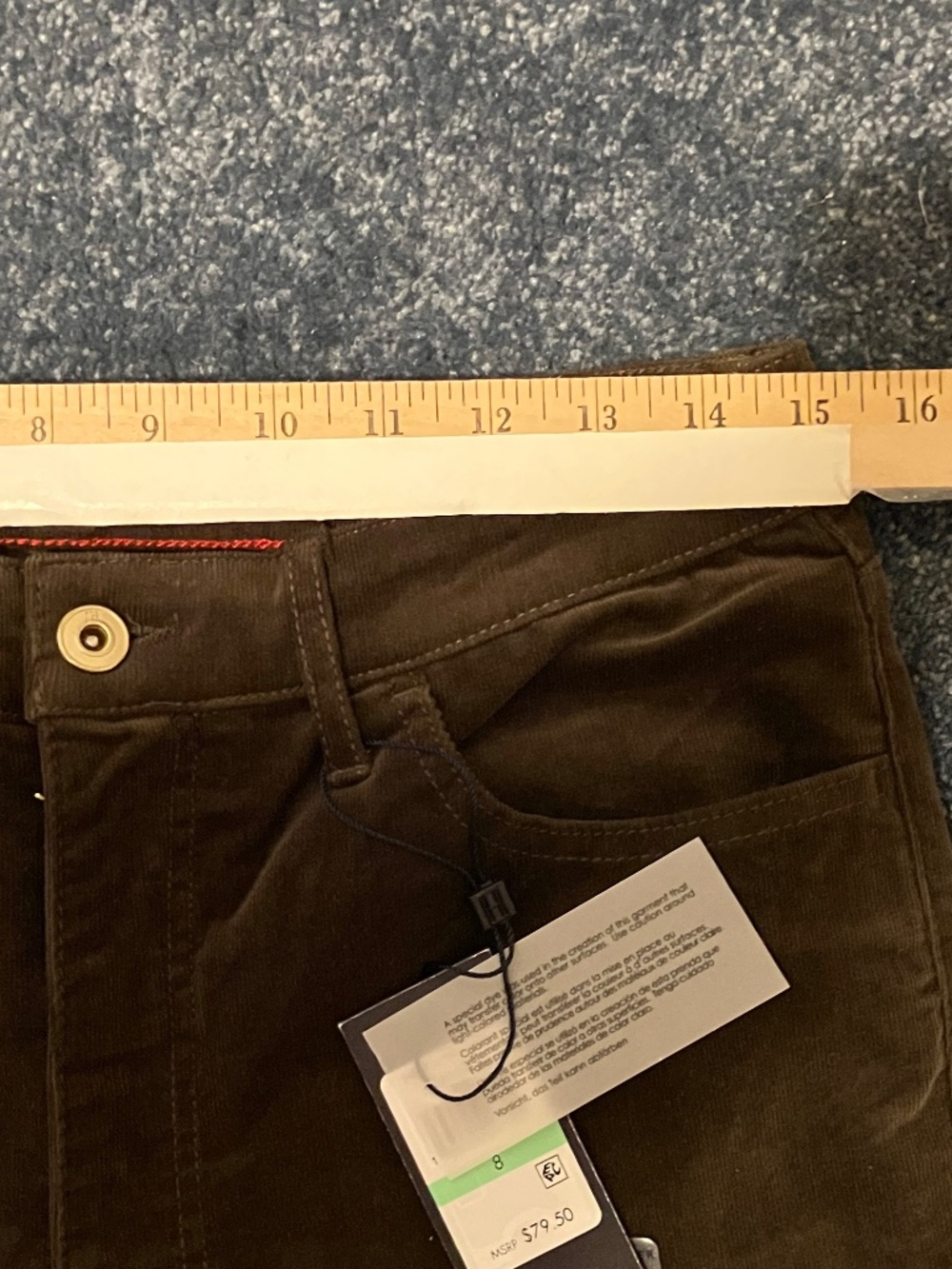 NWT Tommy Hilfiger Tribeca Skinny Corduroy Pants (Size 8) - Picture 14 of 14
